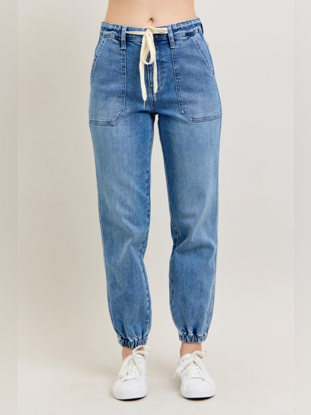 Judy Blue Full Size High Waist Denim Jogger Plus Size